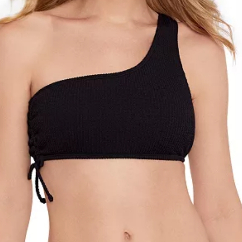 Salt Cove Juniors One-Shoulder Side-Cin Black L